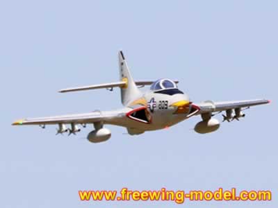 Freewing F9F-8 Cougar Super Scale 80mm EDF PNP Jet with Gyro RC Airplane