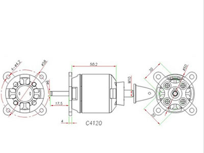 HobbyStar C4120-760KV (5055) Brushless Outrunner Motor